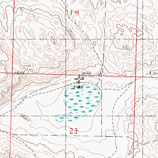 Topographic Map of Dancer Ranch, NE