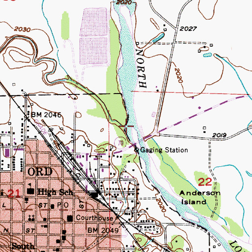Topographic Map of Dane Creek, NE