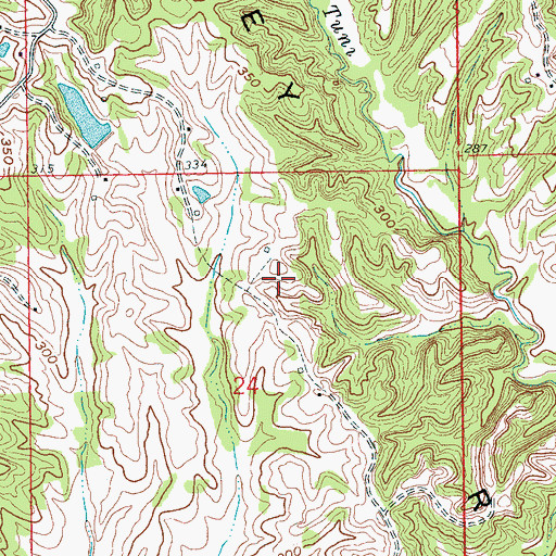 Topographic Map of Township of Franks, AR