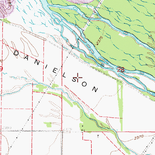 Topographic Map of Danielson Island, NE