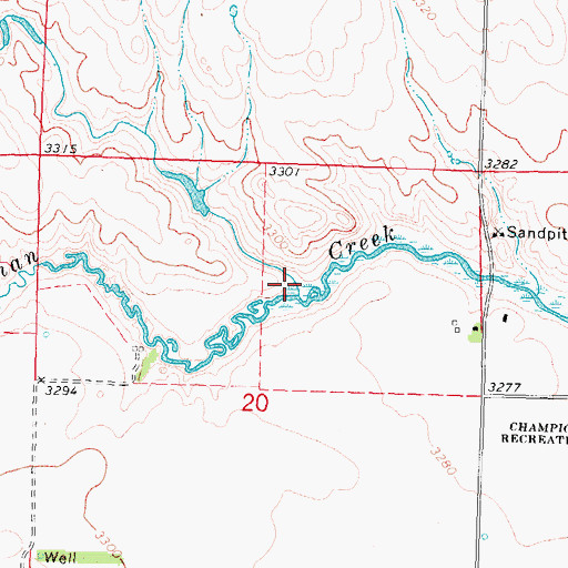 Topographic Map of Davidson Branch, NE