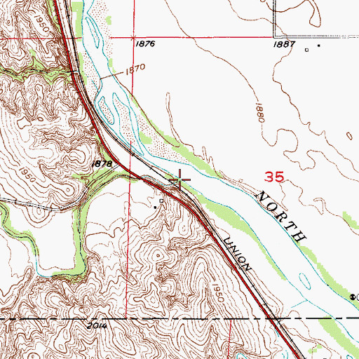 Topographic Map of Davis Creek, NE