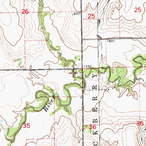 Topographic Map of Davis Creek, NE