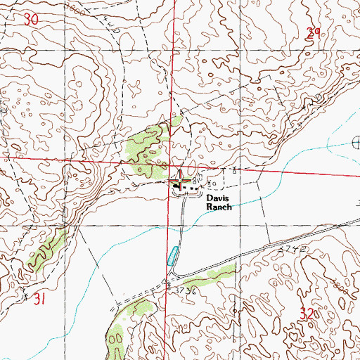 Topographic Map of Davis Ranch, NE
