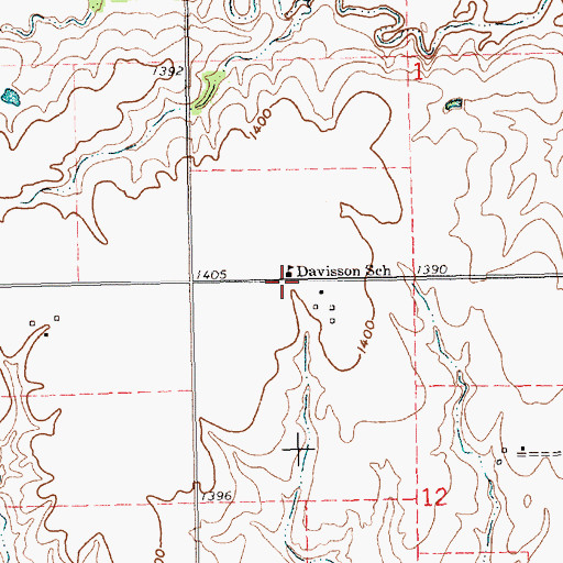 Topographic Map of Davisson School, NE