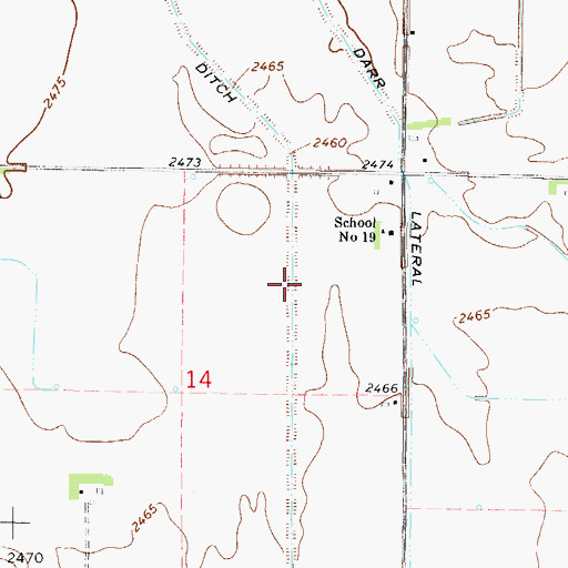Topographic Map of Dawson County Drainage Ditch, NE