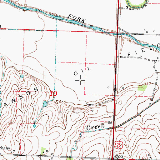 Topographic Map of Dawson Oil Field, NE