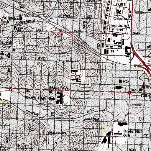 Topographic Map of Deacoresd Institute, NE