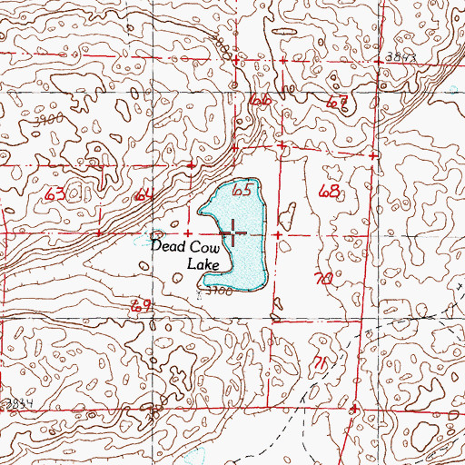 Topographic Map of Dead Cow Lake, NE