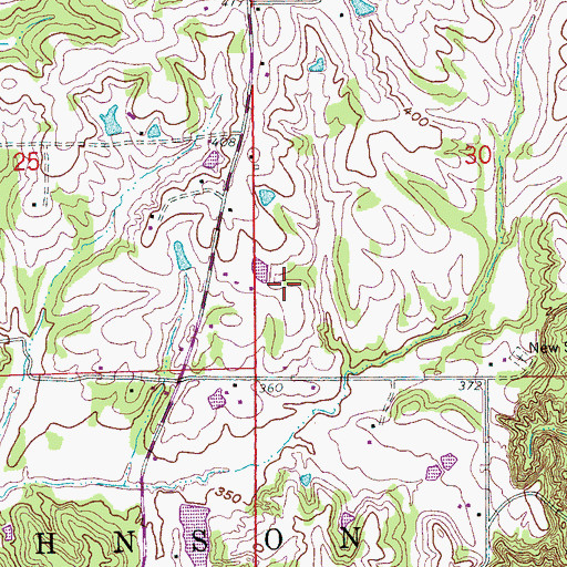 Topographic Map of Township of Johnson, AR
