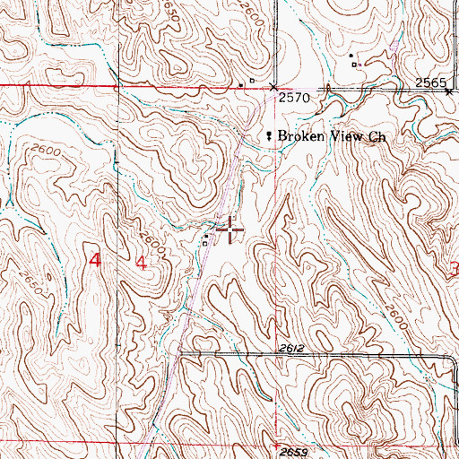 Topographic Map of Deadmans Canyon, NE