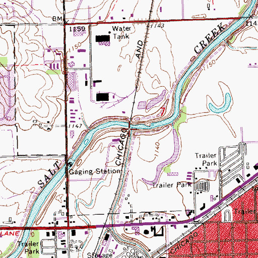 Topographic Map of Deadmans Run, NE