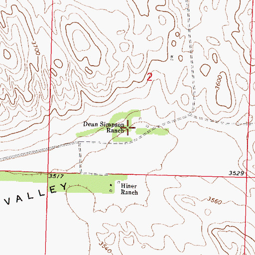 Topographic Map of Dean Simpson Ranch, NE