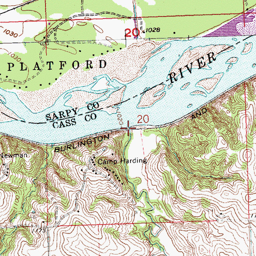 Topographic Map of Decker Creek, NE
