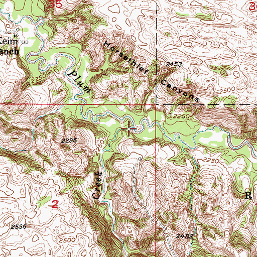 Topographic Map of Deep Creek, NE