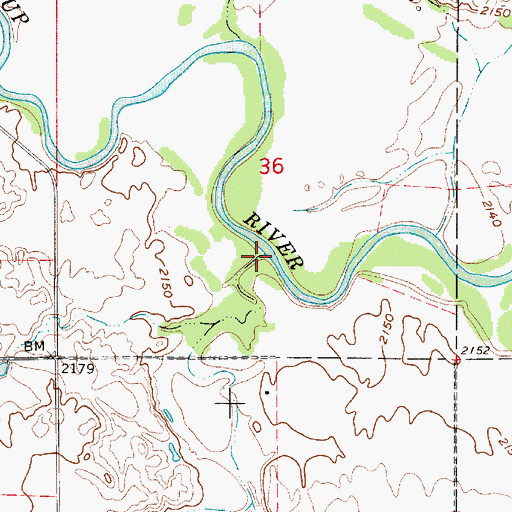 Topographic Map of Deer Creek, NE