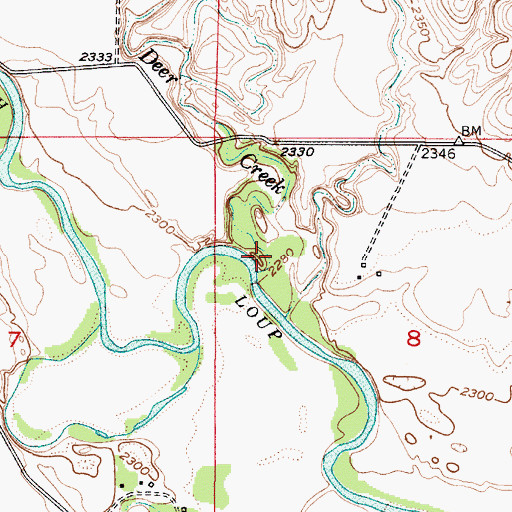 Topographic Map of Deer Creek, NE