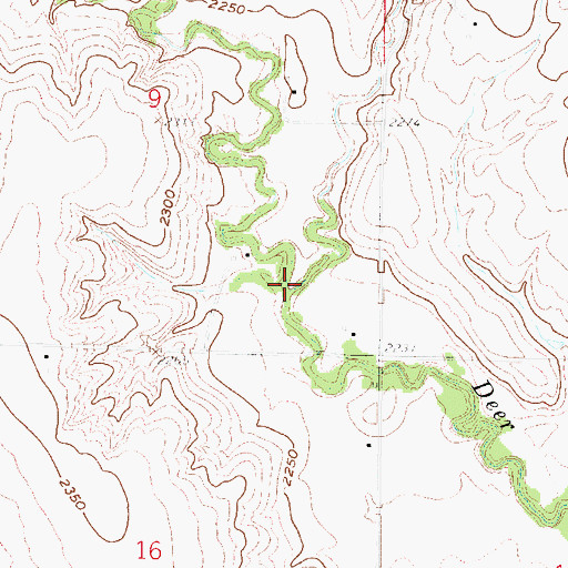 Topographic Map of Deer Creek Canyon, NE