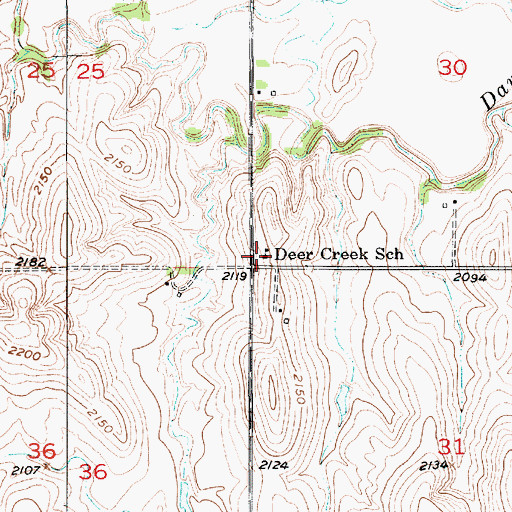 Topographic Map of Deer Creek School, NE