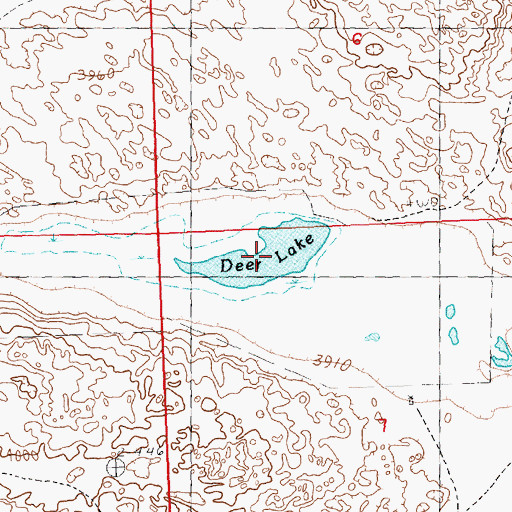 Topographic Map of Deer Lake, NE