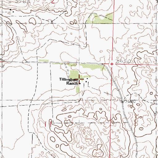 Topographic Map of Tillingbast Ranch, NE