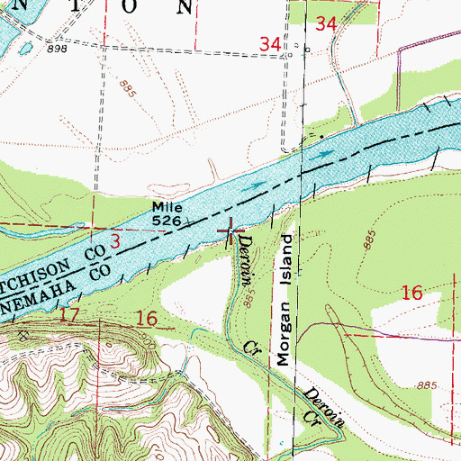 Topographic Map of Deroin Creek, NE