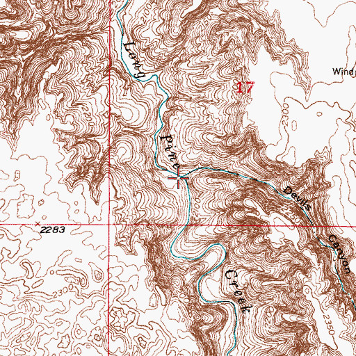 Topographic Map of Devils Canyon, NE