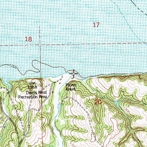 Topographic Map of Devils Nest Creek, NE