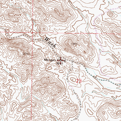 Topographic Map of Morgan City Well, AZ