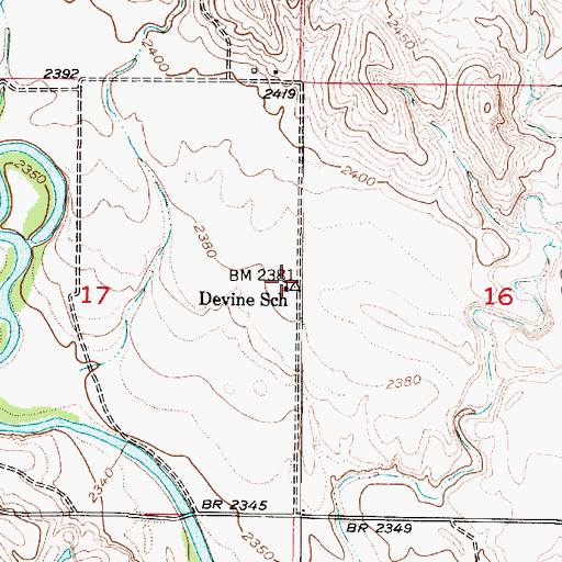 Topographic Map of Devine School (historical), NE