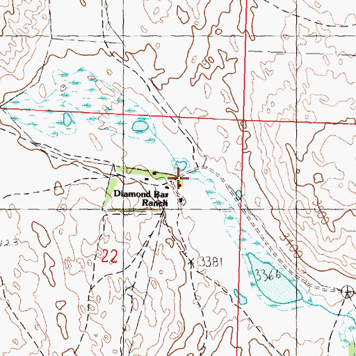 Topographic Map of Diamond Bar Ranch, NE