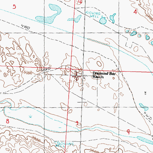 Topographic Map of Diamond Bar Ranch, NE