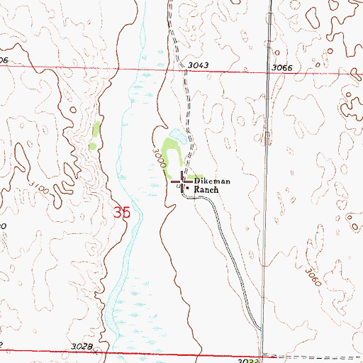 Topographic Map of Dikeman Ranch, NE