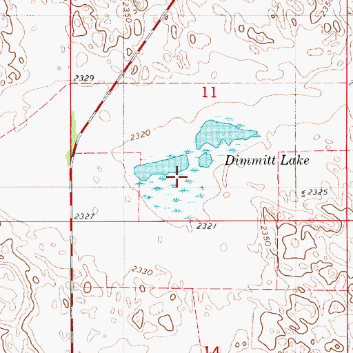 Topographic Map of Dimmitt Lake, NE