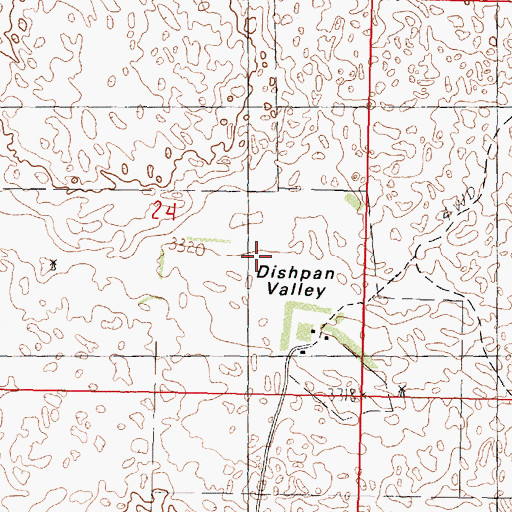 Topographic Map of Dishpan Valley, NE