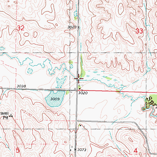 Topographic Map of Dittons Creek, NE