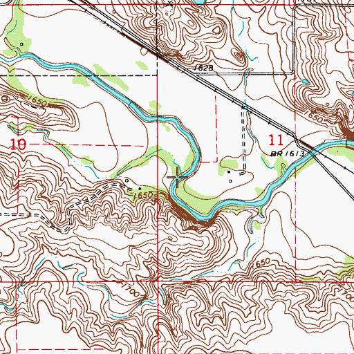 Topographic Map of Dizzy Creek, NE