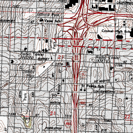 Topographic Map of Doctors Hospital, NE