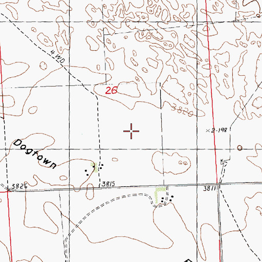 Topographic Map of Dogtown Flats, NE