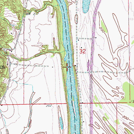 Topographic Map of Andrews Landing, AR