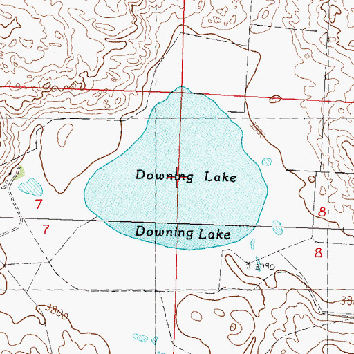 Topographic Map of Downing Lake, NE