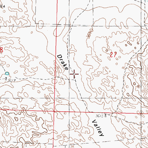Topographic Map of Drake Valley, NE