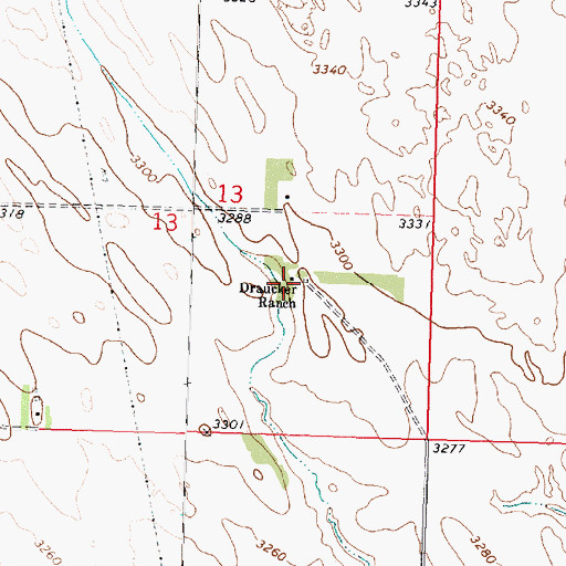 Topographic Map of Draucker Ranch, NE
