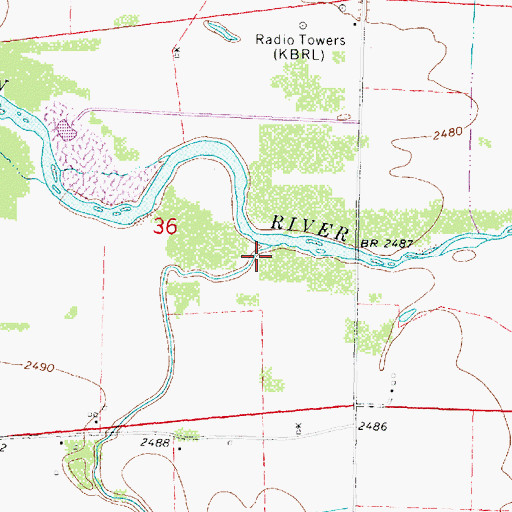 Topographic Map of Driftwood Creek, NE