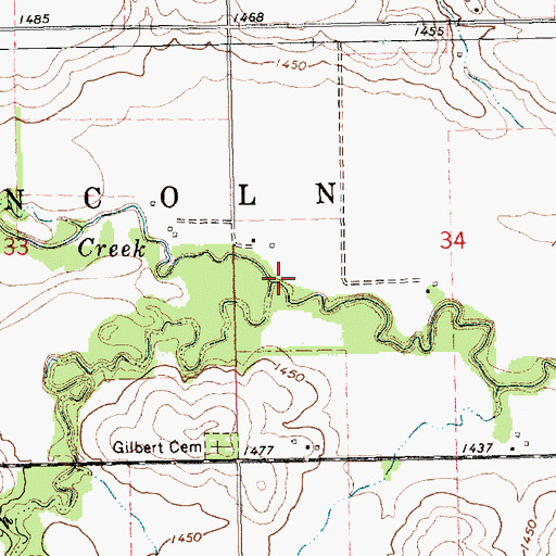 Topographic Map of Dry Branch, NE