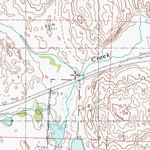 Topographic Map of Dry Creek, NE