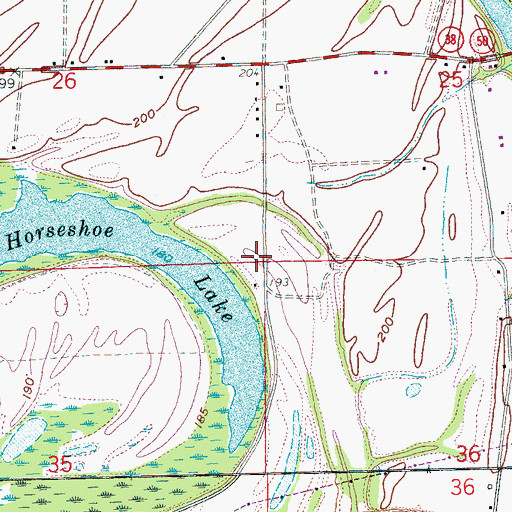 Topographic Map of Bethlehem Church Number 1 (historical), AR
