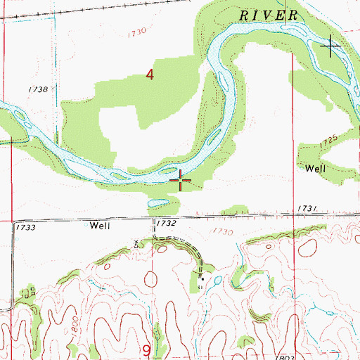 Topographic Map of Dry Creek, NE