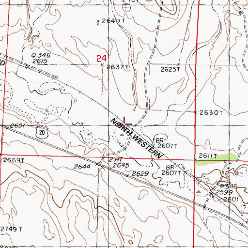 Topographic Map of Dry Creek, NE