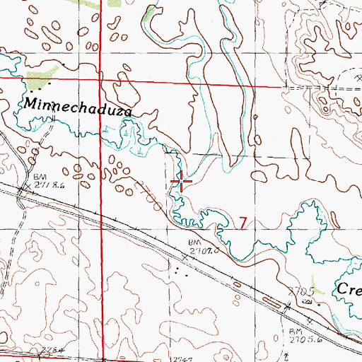 Topographic Map of Dry Creek, SD